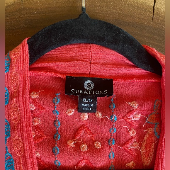Curations Vibrant Embroidered Kimono/ Size XL/1X - Picture 2 of 7